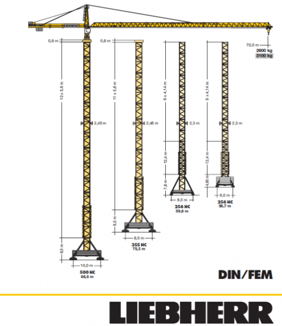 Кран башенный LIEBHERR 280 EC-H16 Litronic